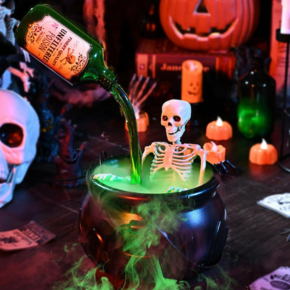 Halloween Witch Cauldron + Skeleton™