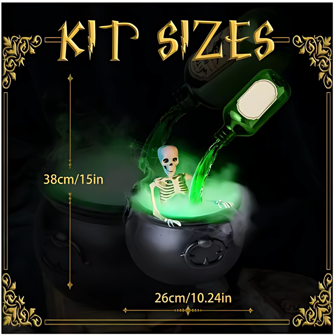 Halloween Witch Cauldron + Skeleton™